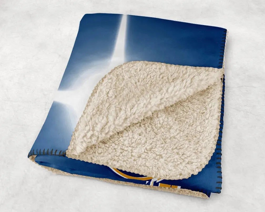 Kent State XL 60x80 Sherpa Throw Blanket - Flashing Lights Throw Blankets