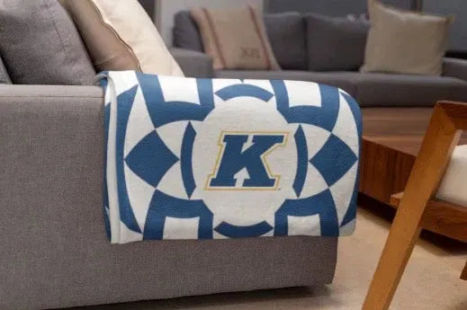Kent State 60x80 XL Sherpa Throw Blanket - Blue Tribal Throw Blankets