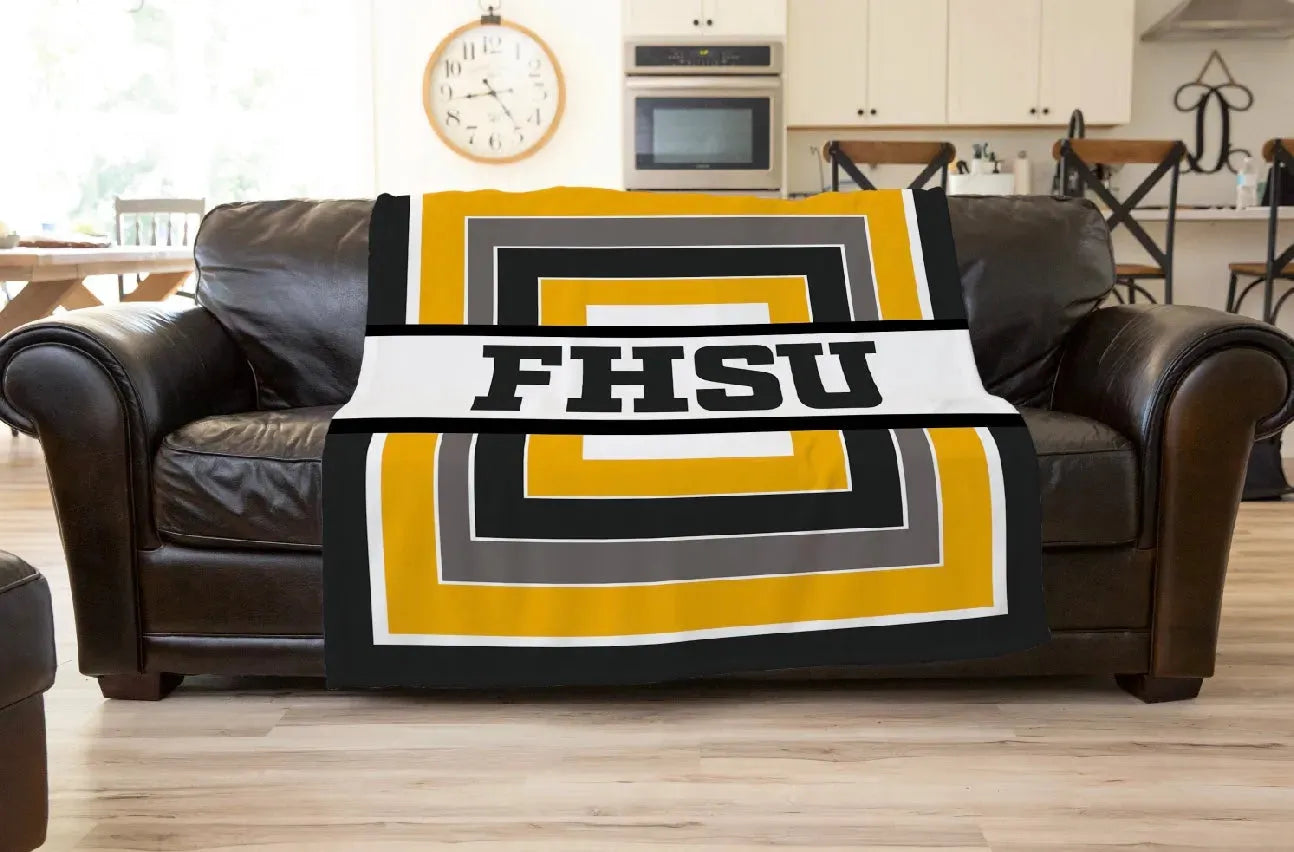FHSU XL 60x80 Sherpa Throw Blanket - Geo Throw Blankets