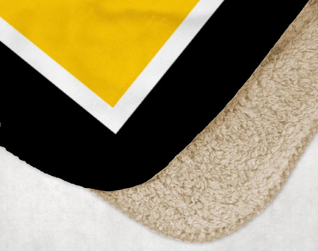 App State Sherpa Blanket - Geometric 60"x80" | Custom Gifts and Decor