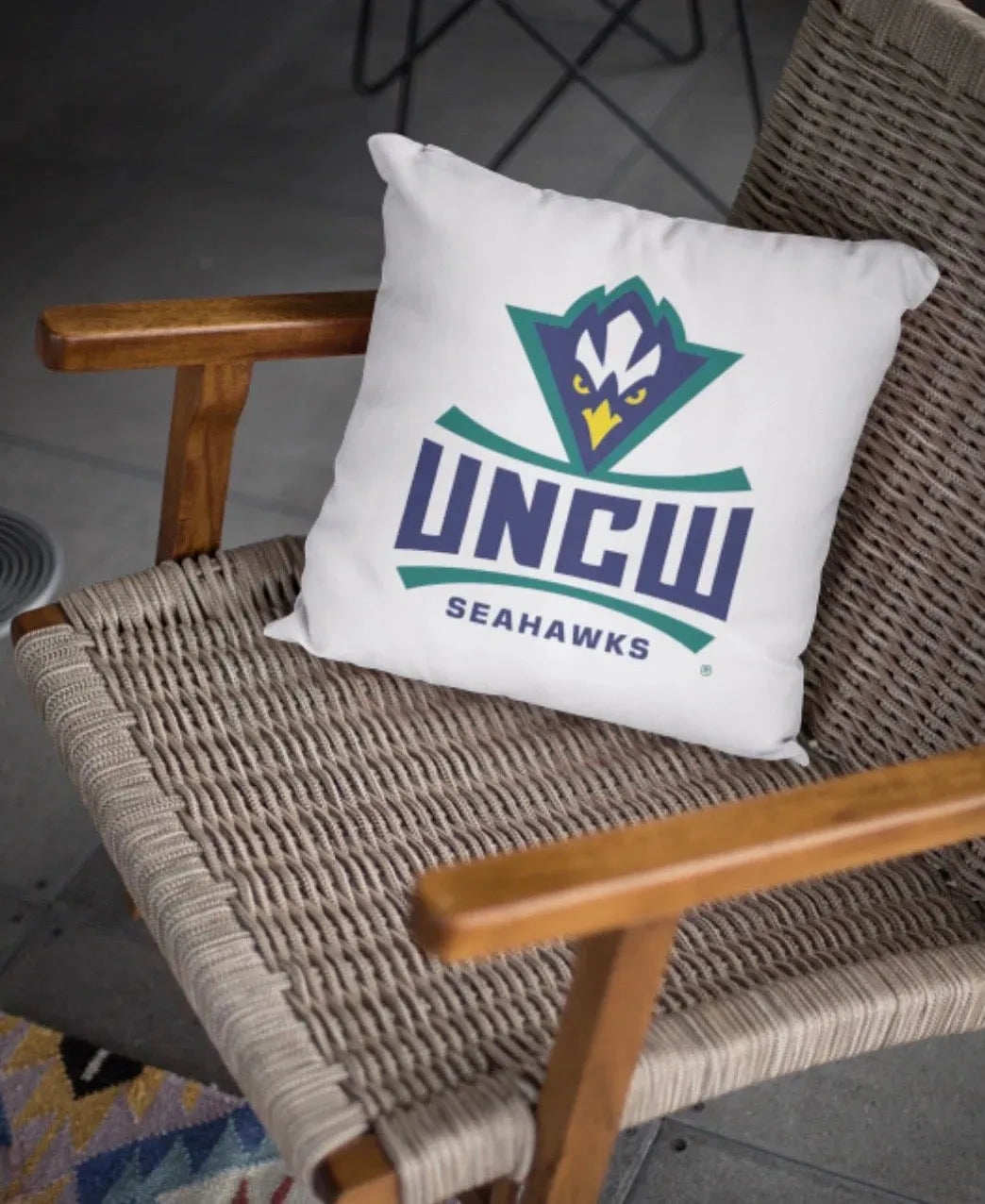 UNC Wilmington Throw Pillow Cover - Basic Logo - 18" Pillow Covers