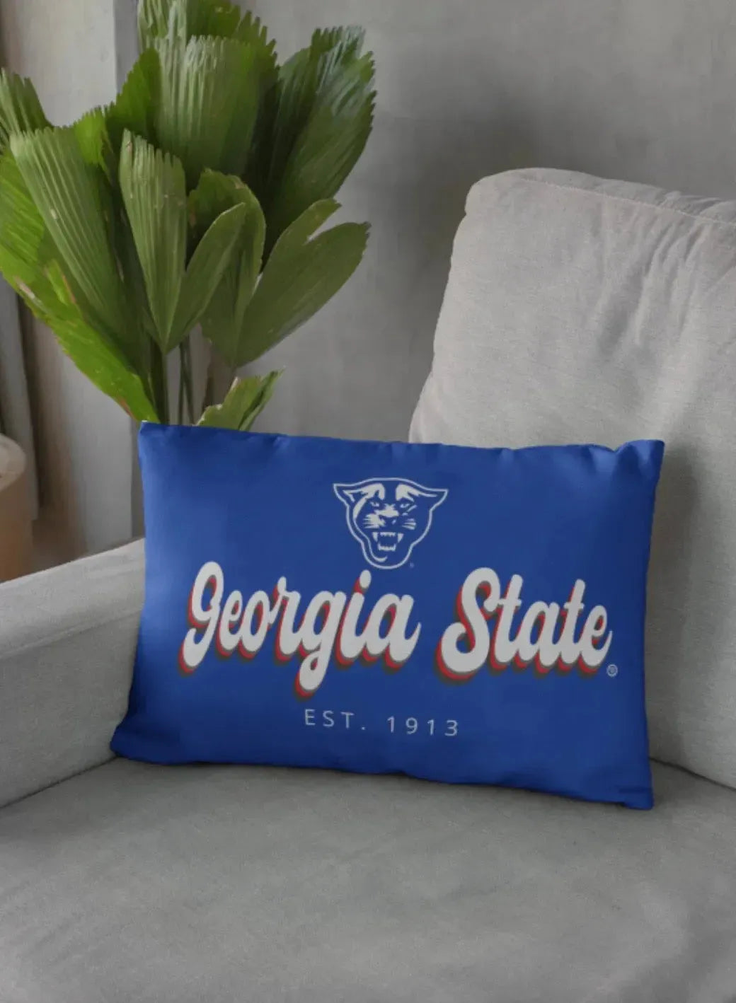 Georgia State University Lumber Throw Pillow Cover - Retro Letters Pillow Covers
