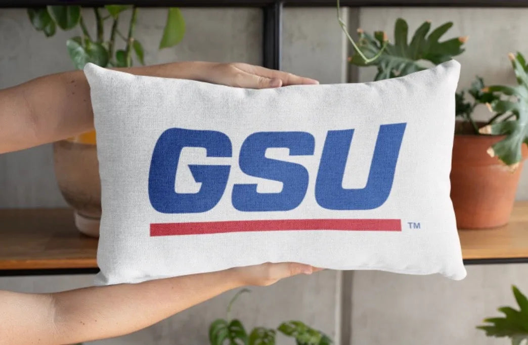 GSU Lumbar Throw Pillow Cover - 18" | Custom Panthers Gifts & Decor | Campus Greek Fit