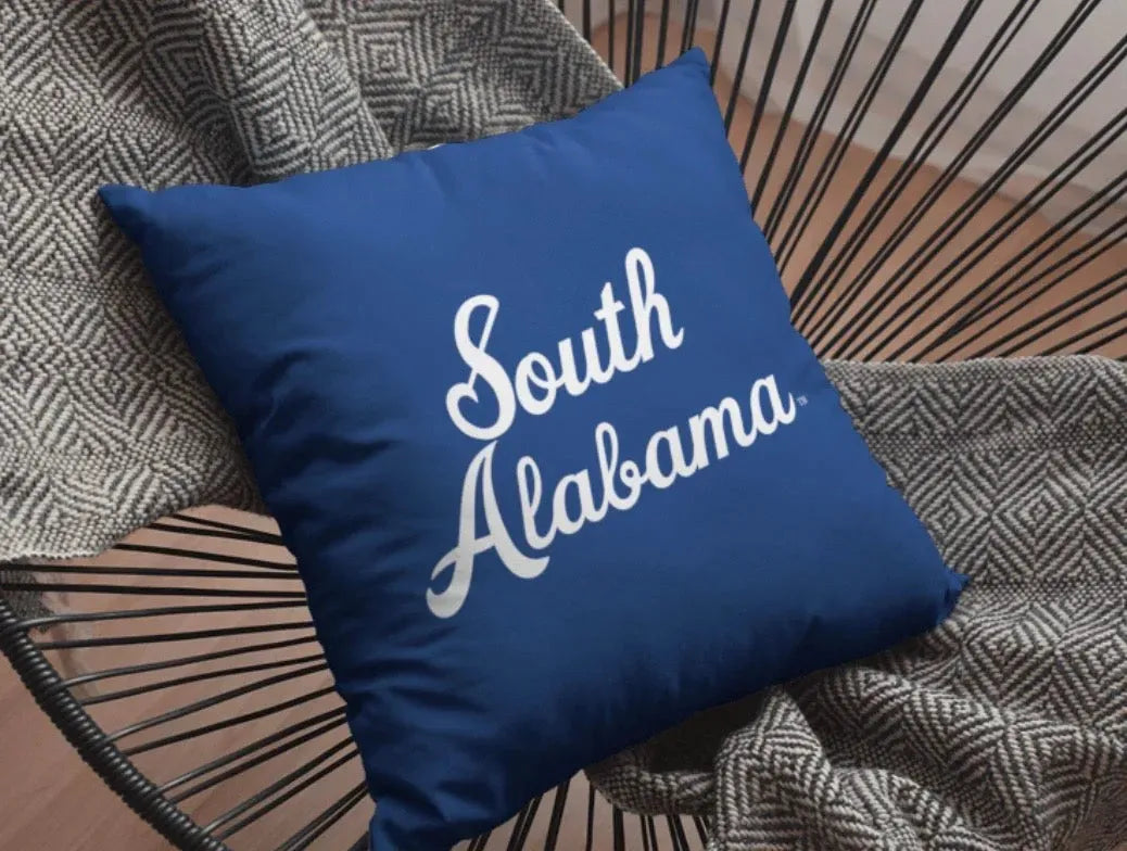 South Alabama Blue 18" Throw Pillow Cover Pillow Covers