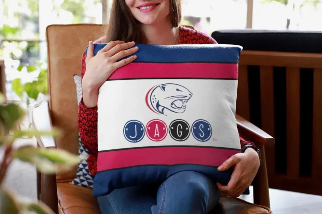 South Alabama "JAGS" 18" Throw Pillow Cover - Dots Pillow Covers