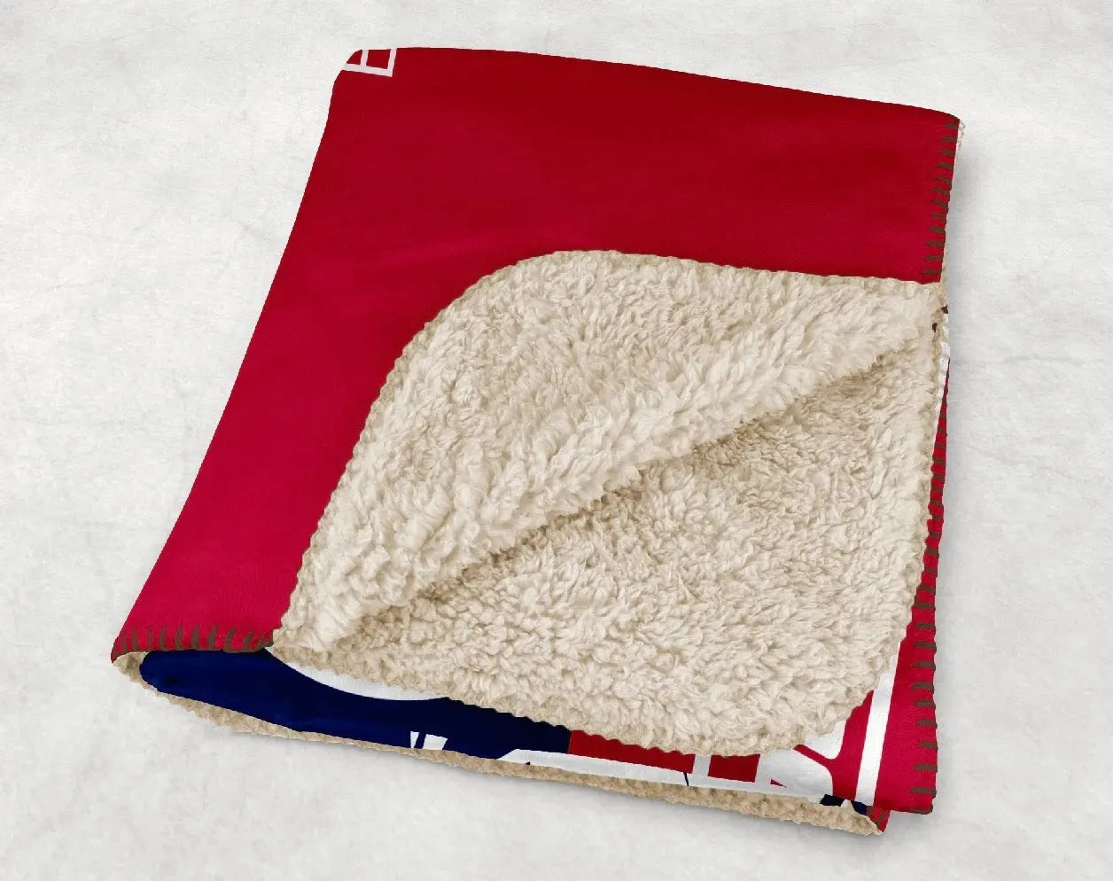 University of South Alabama XL 60x80 Sherpa Blanket - Color Split Throw Blankets