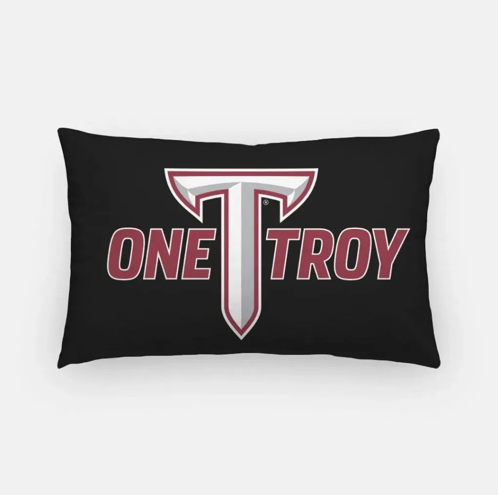 One Troy University Lumbar Pillow Cover Black Pillow Covers