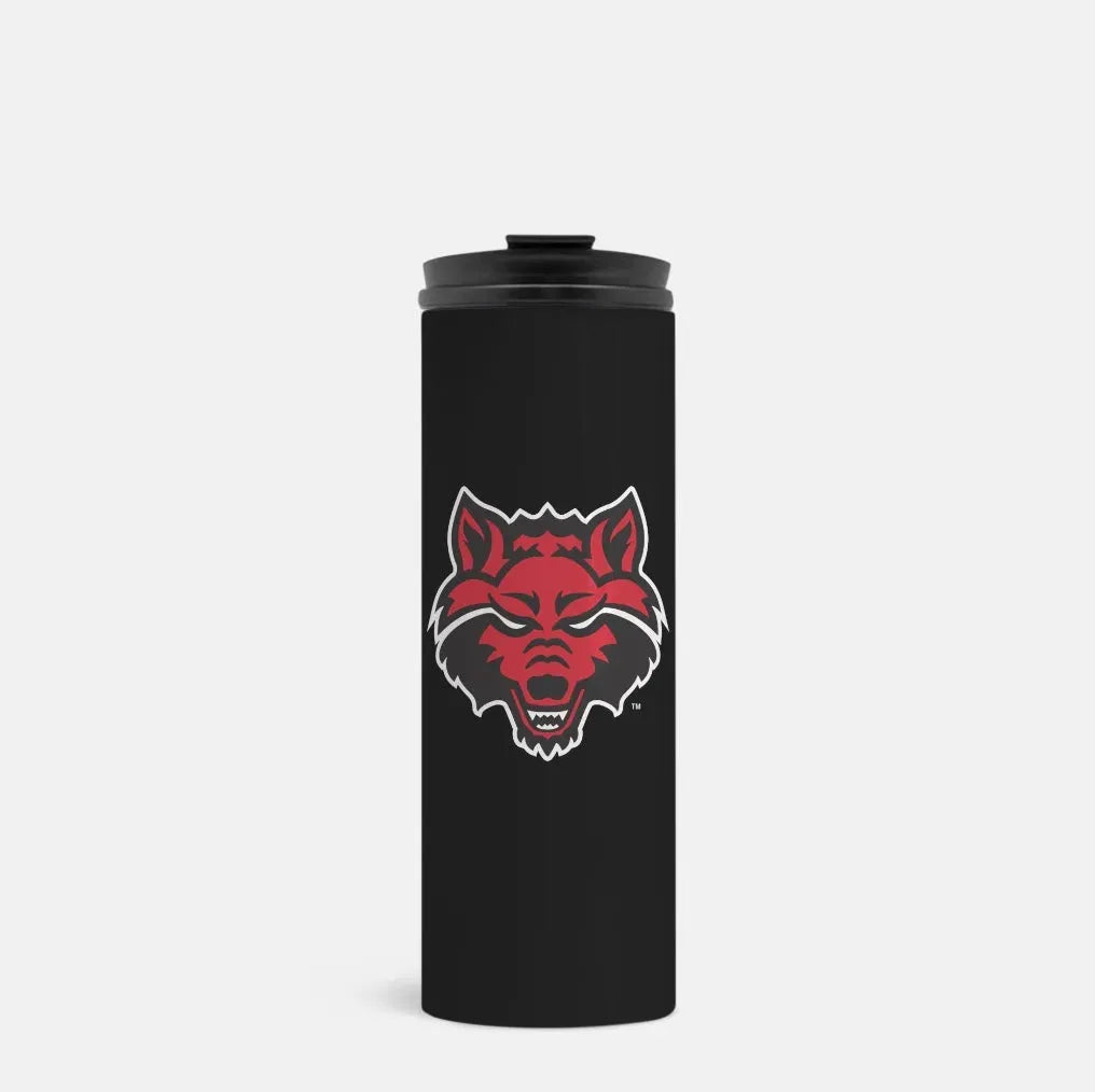 Arkansas State University Thermal Tumbler 16 oz. - Wolf Head Red Drinkware