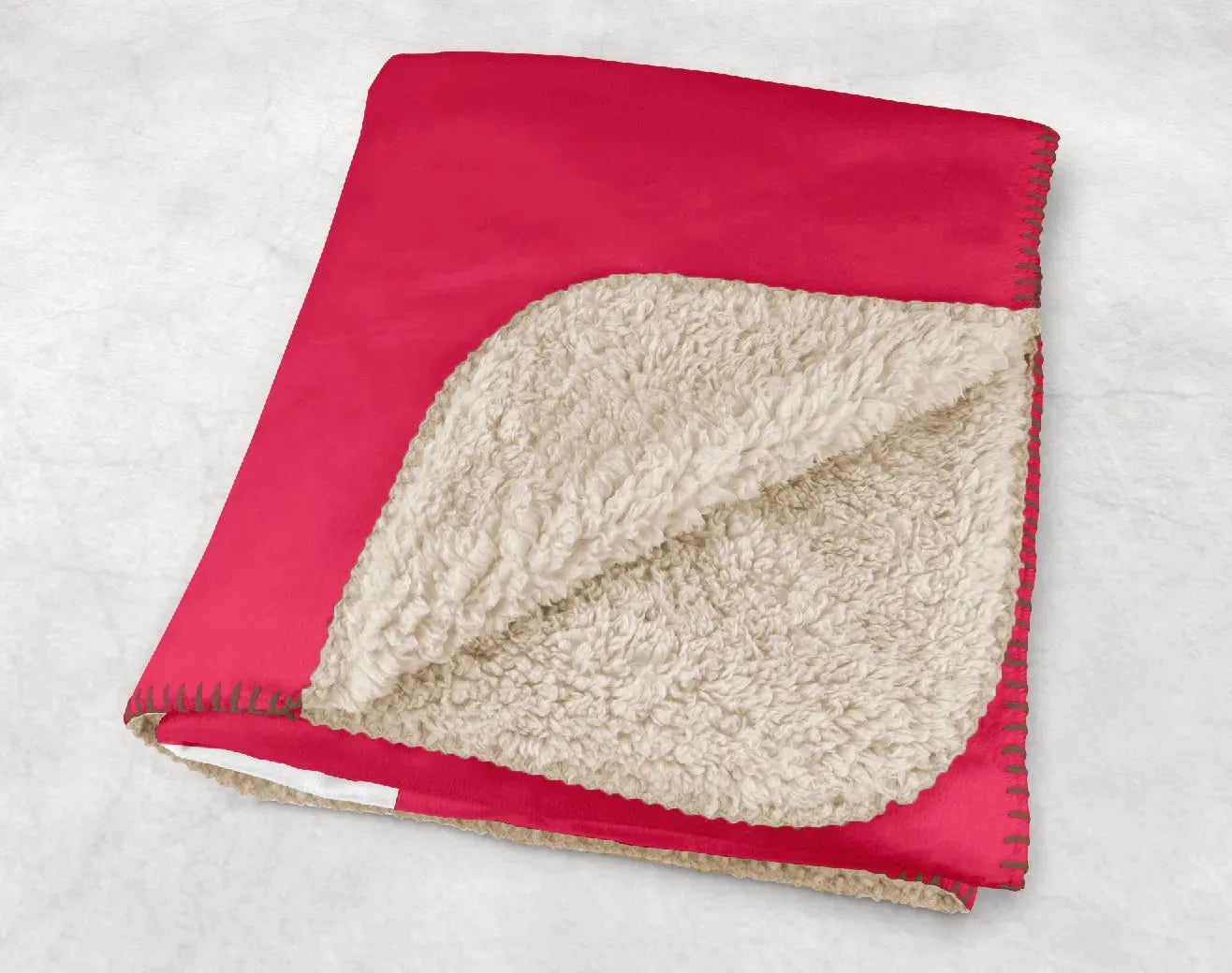 Alpha Omicron Pi XL 60x80 Sherpa Throw Blanket - Center Band Throw Blankets