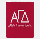 Alpha Gamma Delta XL 60x80 Sherpa Throw Blanket | AGD Gifts & Decor