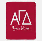 Personalized Alpha Gamma Delta XL 60x80 Sherpa Throw Blanket | AGD