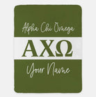 Personalized Alpha Chi Omega XL 60x80 Blanket - Greek Letters | AXO