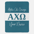 Personalized Alpha Chi Omega XL 60x80 Blanket - Greek Letters | AXO