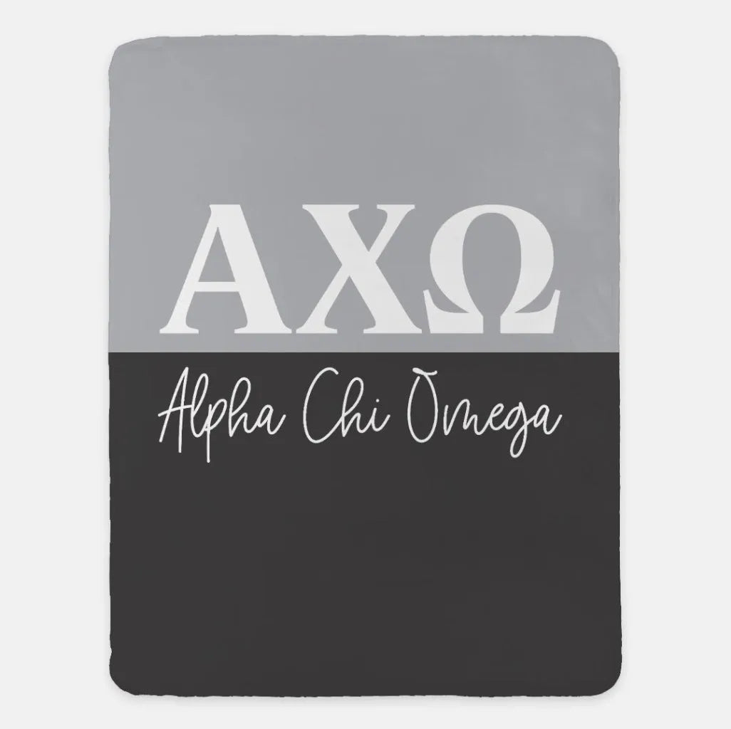 Alpha Chi Omega XL 60x80 Blanket - Color Split | AXO Gifts & Decor