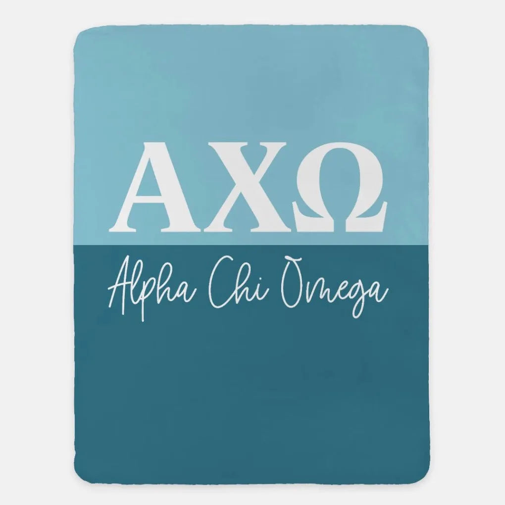 Alpha Chi Omega XL 60x80 Blanket - Color Split | AXO Gifts & Decor