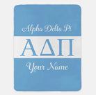 Personalized Alpha Delta Pi Sherpa Blanket - Greek Letters 60"x80" 