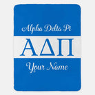 Personalized Alpha Delta Pi Sherpa Blanket - Greek Letters 60"x80" 