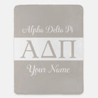 Personalized Alpha Delta Pi Sherpa Blanket - Greek Letters 60"x80" 