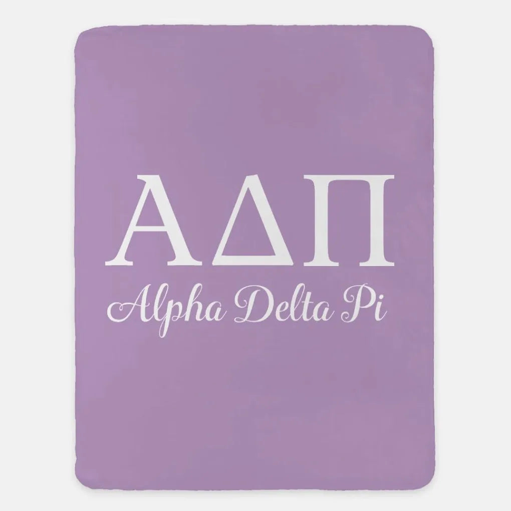 Alpha Delta Pi XL 60x80 Sherpa Blanket | Official ADPi Merch Gift Shop