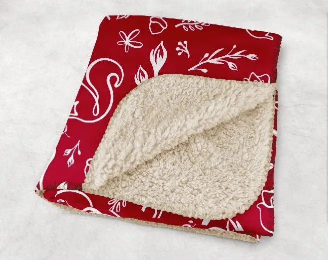 Alpha Gamma Delta XL 60x80 Sherpa Throw Blanket - Combo Pattern Throw Blankets