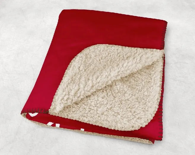 Alpha Gam XL 60x80 Sherpa Blanket - Red Rose | AGD Gifts & Decor