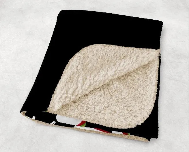 Alpha Gamma Delta XL 60x80 Sherpa Throw Blanket - Retro Throw Blankets