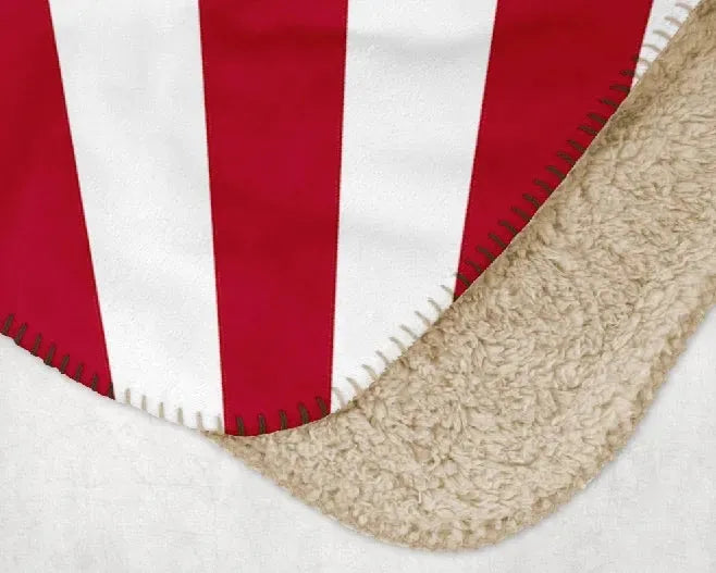 Alpha Gamma Delta XL 60x80 Sherpa Throw Blanket - Red Starburst Throw Blankets