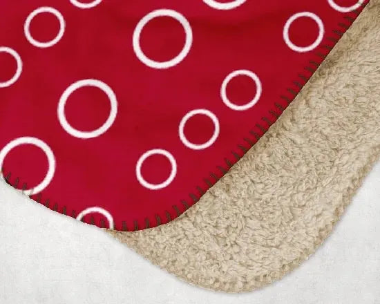 Alpha Gamma Delta XL 60x80 Sherpa Throw Blanket - Color Block Throw Blankets