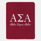 Alpha Sigma Alpha Sherpa Blanket - 60"x80" | Custom Gifts | Decor