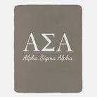 Alpha Sigma Alpha Sherpa Blanket - 60"x80" | Custom Gifts | Decor