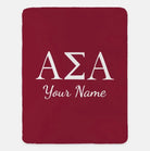 Personalized Alpha Sigma Alpha Blanket - Greek Letters 60"x80"