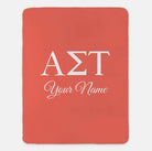 Alpha Sigma Tau Blanket - Greek Letters 60"x80" | Custom Gifts | Decor