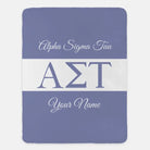 Personalized Alpha Sigma Tau Blanket XL 60x80 Greek Letters | Decor