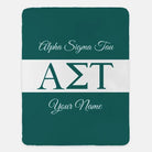 Personalized Alpha Sigma Tau Blanket XL 60x80 Greek Letters | Decor