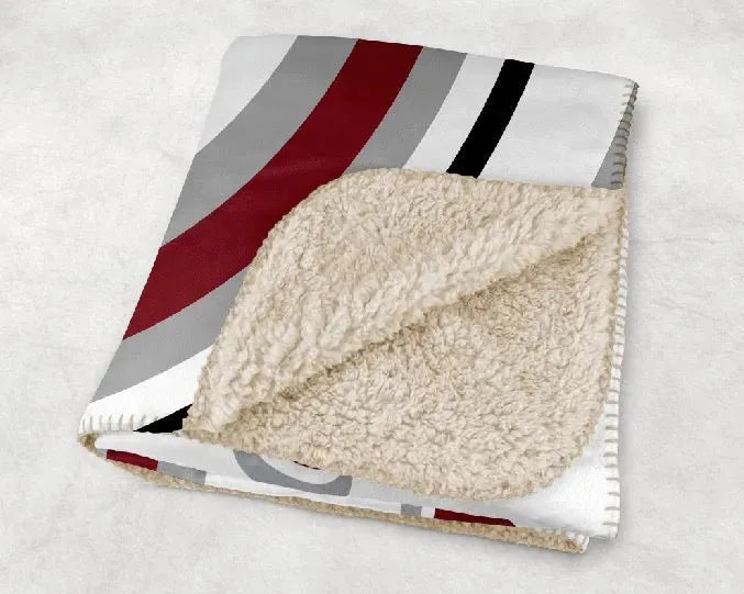 Troy University XL 60x80 Sherpa Throw Blanket - Bullseye Throw Blankets