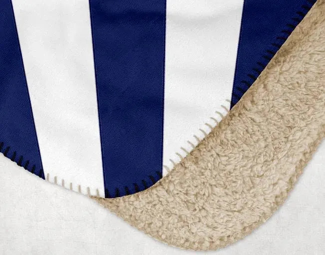 Troy University XL 60x80 Sherpa Blanket - American Flag T Throw Blankets