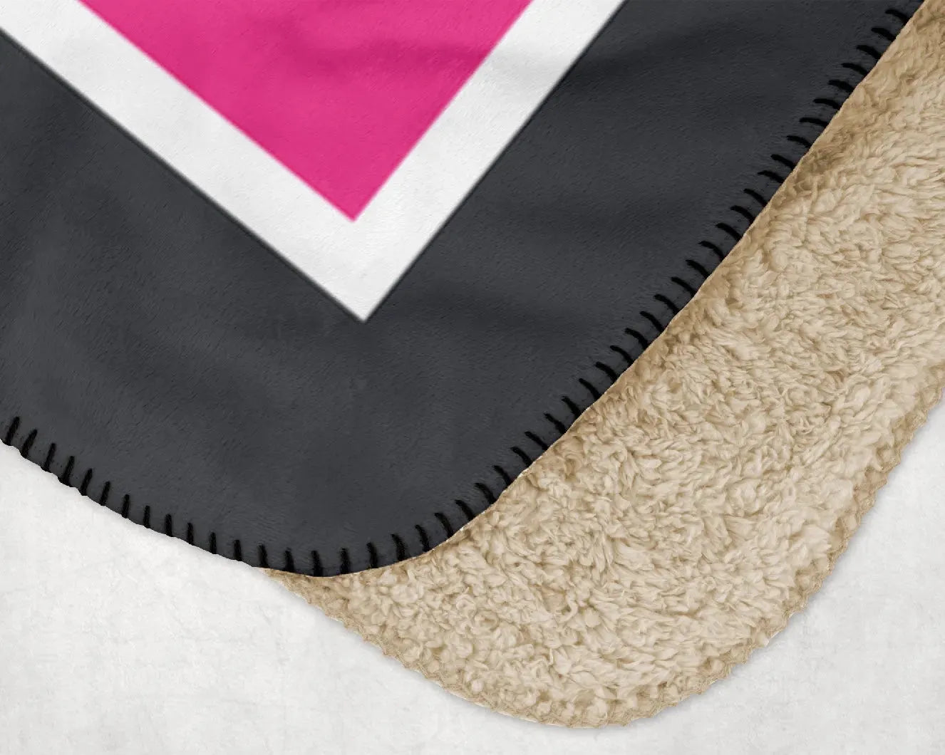 Phi Mu XL 60x80 Sherpa Blanket - Geo Throw Blankets