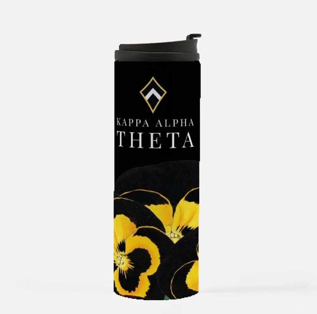 Kappa Alpha Theta Thermal Tumbler - Pansy 16 oz. Drinkware
