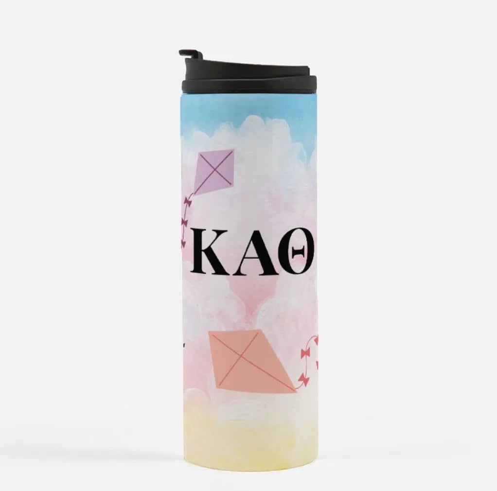 Kappa Alpha Theta Thermal Tumbler - Kites -16 oz. | Custom Gifts  | Official Merchandise | Festive Fit Home