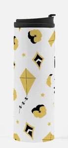 Kappa Alpha Theta Thermal Tumbler - Kite Pansy Pattern 16 oz. | Custom Gifts | Official Merchandise | Festive Fit Home