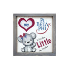 Pi Beta Phi Personalized 12x12 Love My Big Little Wood Framed Sign