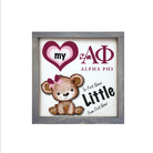 Personalized Alpha Phi 12x12 Love My Big Little Wood Framed Sign