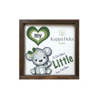 Personalized Kappa Delta 12x12 Love My Big Little Wood Framed Sign