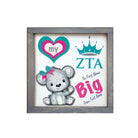 Zeta Tau Alpha Personalized 12x12 Love My Big Little Wood Framed Sign