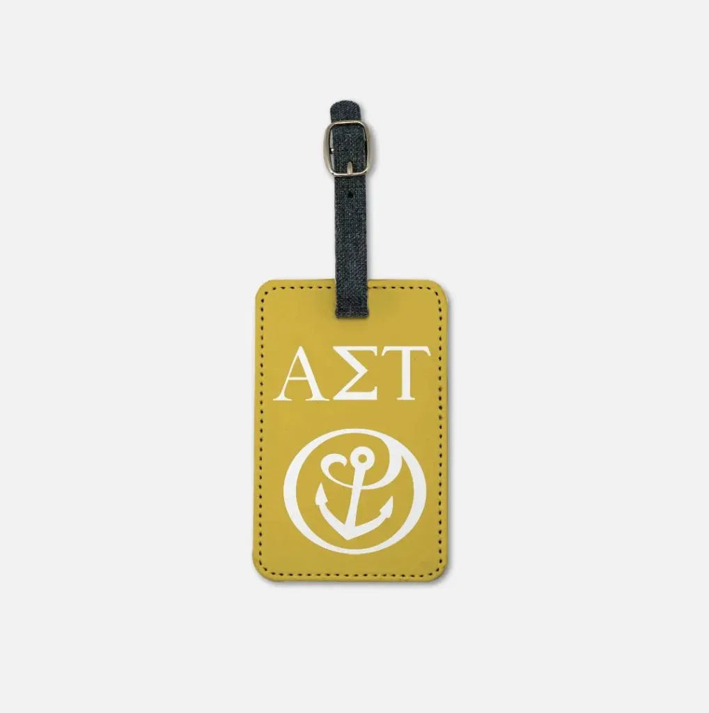 Alpha Sigma Tau (Set of 2) Luggage Tag Gold Luggage Tags