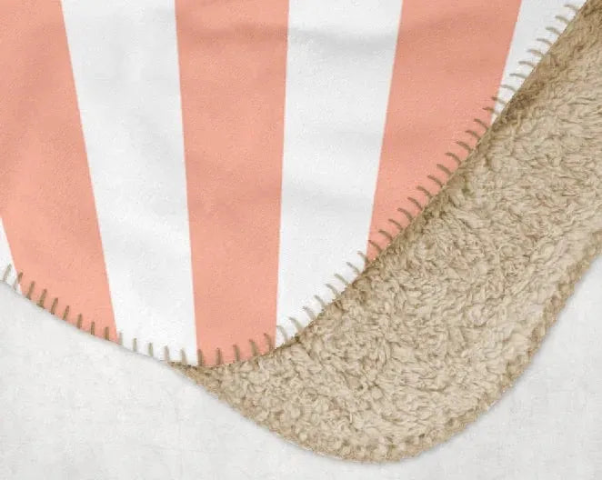 Kappa Alpha Theta XL 60x80 Sherpa Throw Blanket - Pink Starburst Throw Blankets