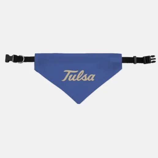 University of Tulsa Collar Pet Bandana - Blue Small Pet Bandanas