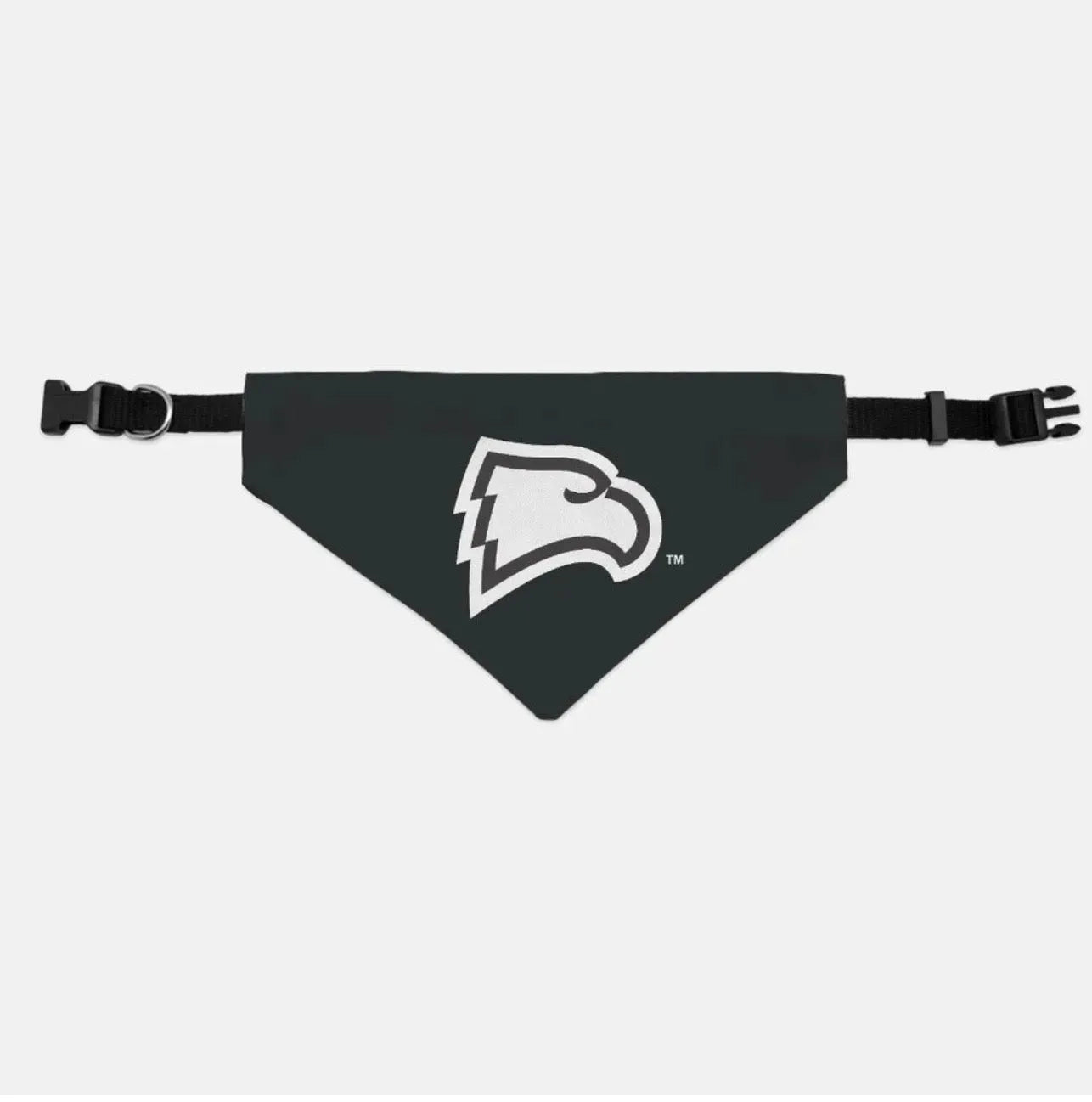 Winthrop University Collar Pet Bandana - Black Medium Pet Bandanas