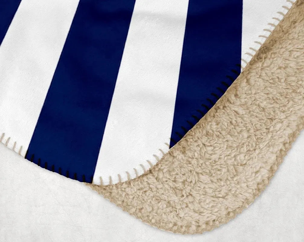 Belmont University XL 60x80 Sherpa Blanket - Blue Starburst Throw Blankets