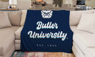 Butter University Retro Sherpa Blanket XL 60x80  | Official Bulldogs Merch | Custom College Dorm Blanket | Graduation Gift | Fans | Alumnae